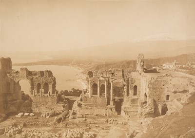 Lot 77 - Von Gloeden (Wilhelm, 1856-1931). Two scarce large-format views of Taormina, Sicily, c. 1880/1890