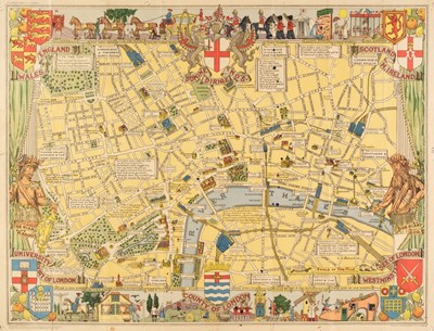 Lot 105 - London & The River Thames. A collection of  22 folding maps, 19th & early 20th century