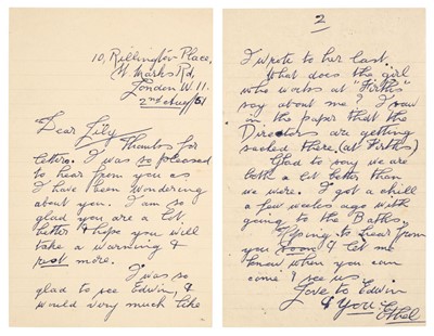 Lot 330 - Christie (Ethel, 1898-1952). Autograph Letter Signed, 'Ethel', 10 Rillington Place