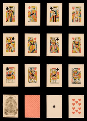 Lot 269 - English playing cards. Piquet pack, Thomas Creswick, circa 1830, 2 others