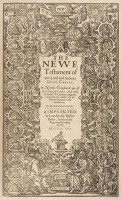 Lot 236 - Bible [English]. [The Holy Bible, Containing the Old Testament, and the New..., 1617]