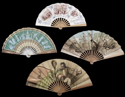 Lot 786 - Advertising Fan. Fan promoting the Carlton Hotel, illustrated by Georges Redon, Paris, 1911