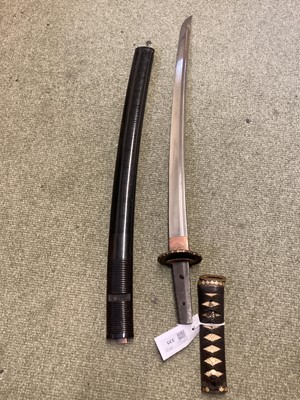 Lot 335 - Japanese Sword. A Japanese Short Sword (Wakizashi), Meiji period (1868-1912)