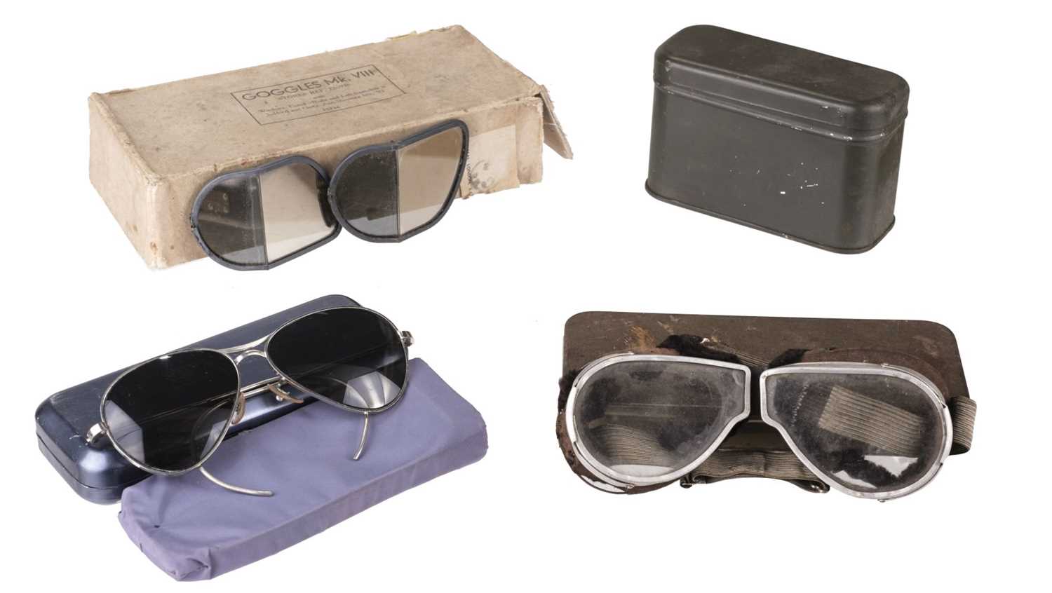 Lot 125 - Flying Goggles. Including a pair of Luxor 12 type flying googles, circa 1930s