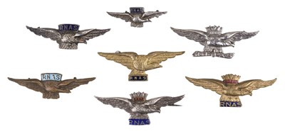 Lot 99 - Royal Naval Air Service. A collection of RNAS sweetheart brooches