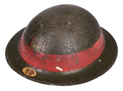 Lot 392 - WWII British National Fire Service Fire Brigade steel helmet, 1939-1945