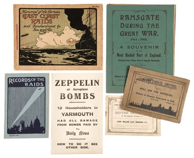 Lot 83 - Zeppelin Raids. A collection of WWI Zeppelin Raid related ephemera