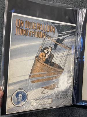 Lot 102 - Sheet Music. Approx. 100 pieces of sheet music with an aviation theme, lmid 19th-early 20th c.