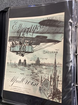 Lot 102 - Sheet Music. Approx. 100 pieces of sheet music with an aviation theme, lmid 19th-early 20th c.