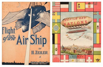 Lot 102 - Sheet Music. Approx. 100 pieces of sheet music with an aviation theme, lmid 19th-early 20th c.