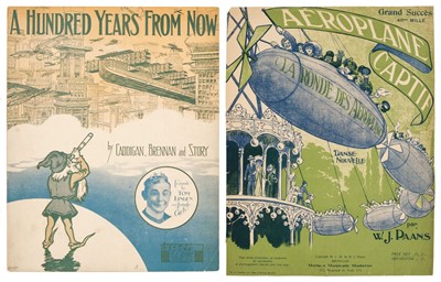 Lot 102 - Sheet Music. Approx. 100 pieces of sheet music with an aviation theme, lmid 19th-early 20th c.