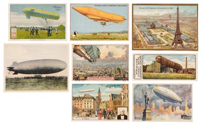 Lot 106 - Trade cards. Collection of approx. 300 trade cards depicting Airships & Ballons etc., early 20th-c.