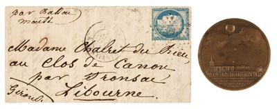 Lot 68 - Siege of Paris Ballon Monté cover. Le General Faidherbe, 13 January 1871, folded letter