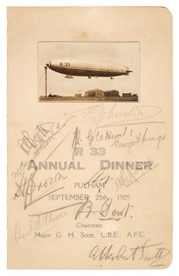 Lot 69 - Airship Menus. A collection of six menus, 1910-29