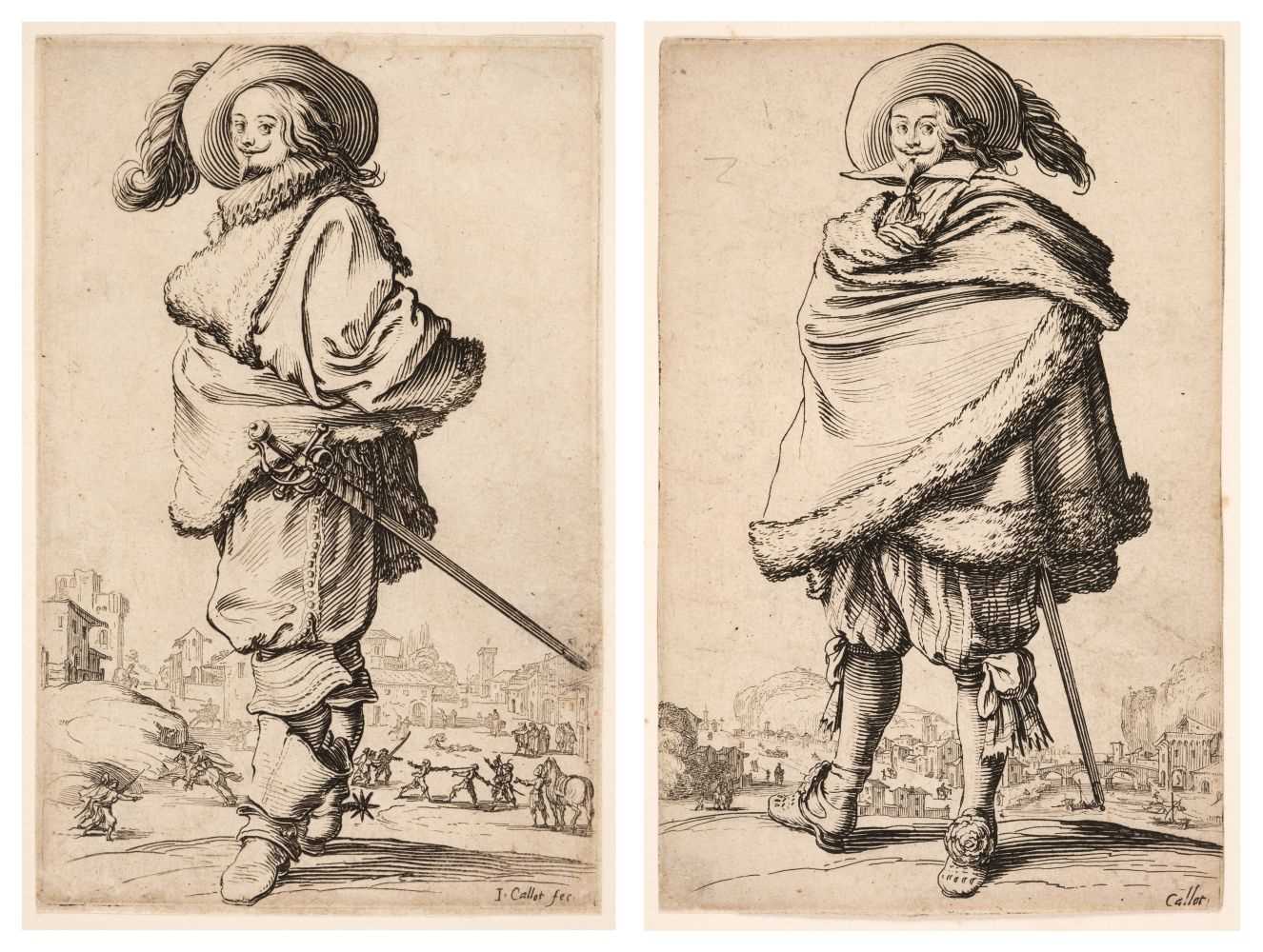 Lot 58 - Callot (Jacques, 1592-1635). Gentleman with Sword, circa 1623..., and one other