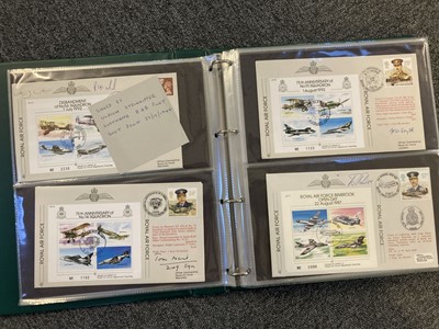 Lot 17 - Battle of Britain Pilot Signatures. A large collection of wartime aircrew signatures
