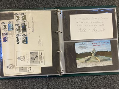 Lot 17 - Battle of Britain Pilot Signatures. A large collection of wartime aircrew signatures