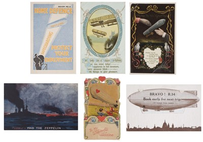 Lot 72 - Airship Postcards. Airship postcards circa 1910-1930