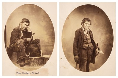 Lot 8 - Carolan (Owen). Two portraits of an Irish tinker by an unidentified photographer, 1870s