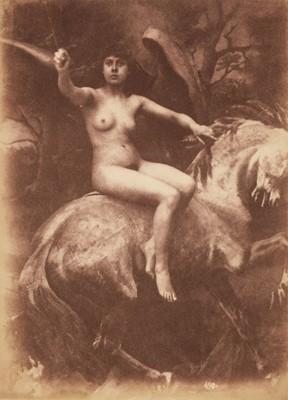Lot 54 - Marconi (Gaudenzio, 1842-1885, attributed to). Nude girl riding a horse, Italy, 1860s