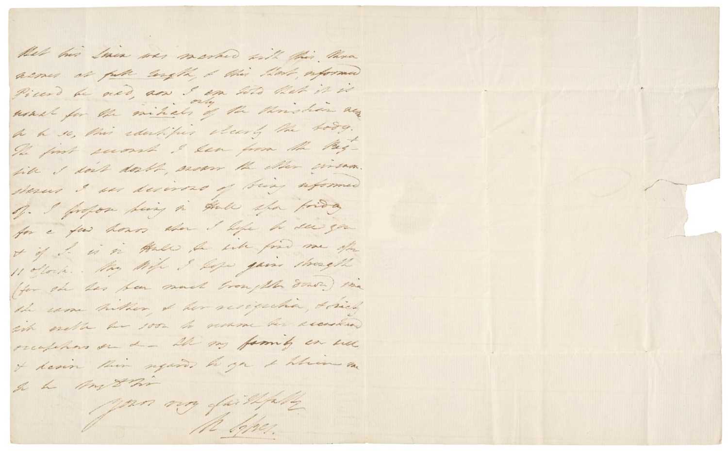 Lot 284 - Battle of Waterloo. Autograph Letter Signed, ‘Tho. Draper’, Ostend, 25 June 1815