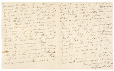 Lot 285 - Bentinck (Lord William, 1774-1839). Autograph Letter Signed, ‘W. Bentinck’, 10 December 1811