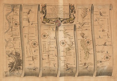 Lot 121 - Ogilby (John). The Road from London to St Davids in com. Pembroke, circa 1676