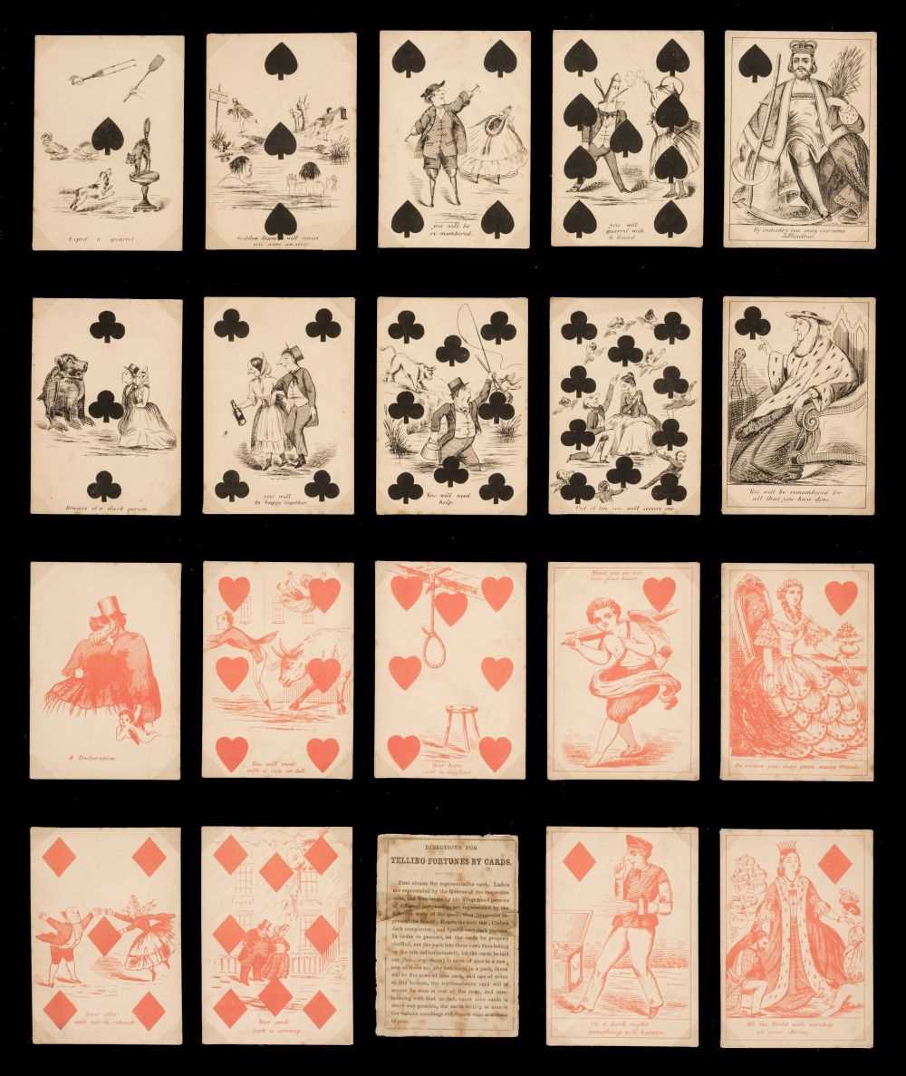Lot 261 - English playing cards. Comic Fortune Telling Cards, Reynolds & Sons, circa 1863