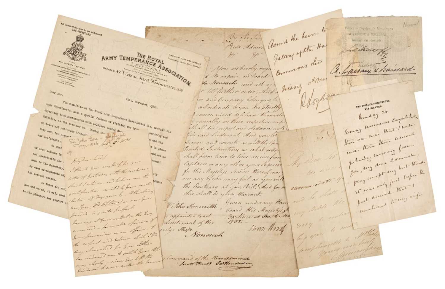 Lot 301 - Military Letters. A Small Archive of Military Letters, 19th-century