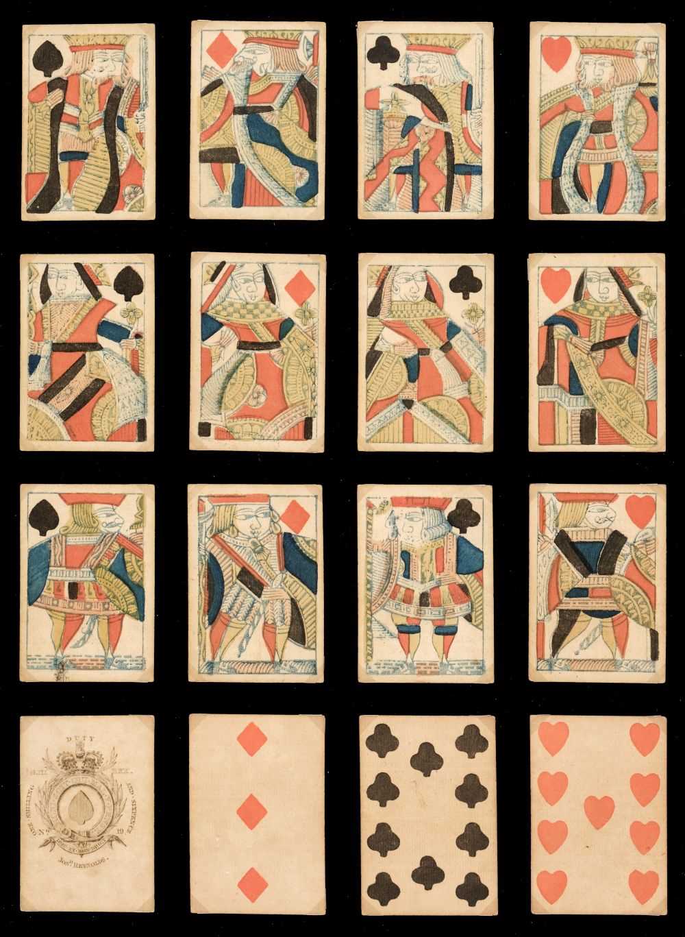 Lot 280 - English playing cards. Standard pattern, Joseph Reynolds, circa 1810