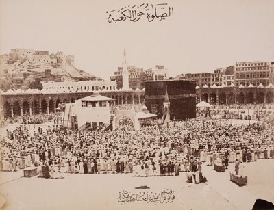 Lot 56 - Mecca - al-Sayyid Abd al-Ghaffar. Photograph of the Haram al-Sharif and Kaaba at Mecca, c. 1887
