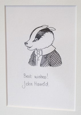 Lot 561 - Harrold (John, 1947-). Rupert Bear, original watercolour and ink drawing