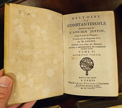 Lot 10 - Cousin (Louis). Histoire de Constantinople, 8 volumes, 2nd edition, 1685