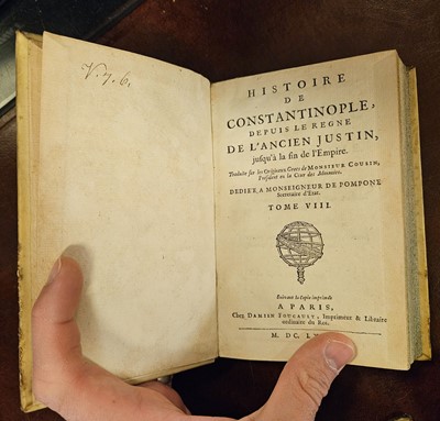 Lot 10 - Cousin (Louis). Histoire de Constantinople, 8 volumes, 2nd edition, 1685