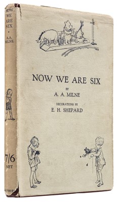 Lot 524 - Milne (A. A.). Now We Are Six, with Decorations by Ernest H. Shepard, 1st edition, 1927