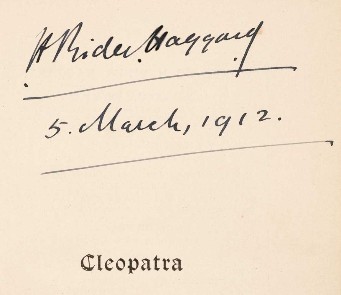 Lot 584 - Haggard (H. Rider). Cleopatra, signed, 1907