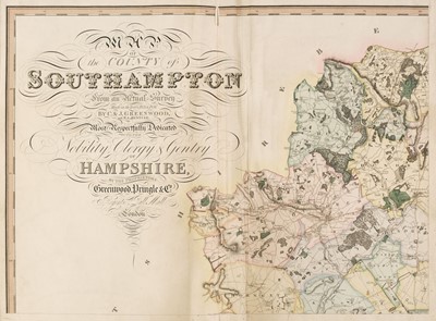 Lot 96 - Hampshire. Greenwood (C. & J. publishers), Map of the County of Southampton..., 1826
