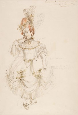 Lot 368 - Walker (David, 1934-2008). Costume design for Cinderella’s stepsister, 1965