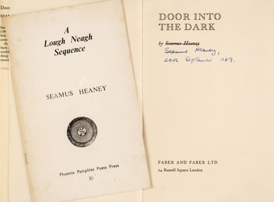 Lot 737 - Heaney (Seamus). Door into the Dark, 1st edition, London: Faber & Faber, 1969