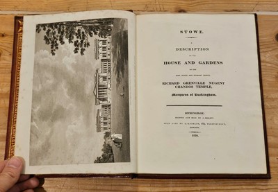 Lot 40 - Stowe, Buckinghamshire. Stowe. A Description of the House and Gardens, 1820