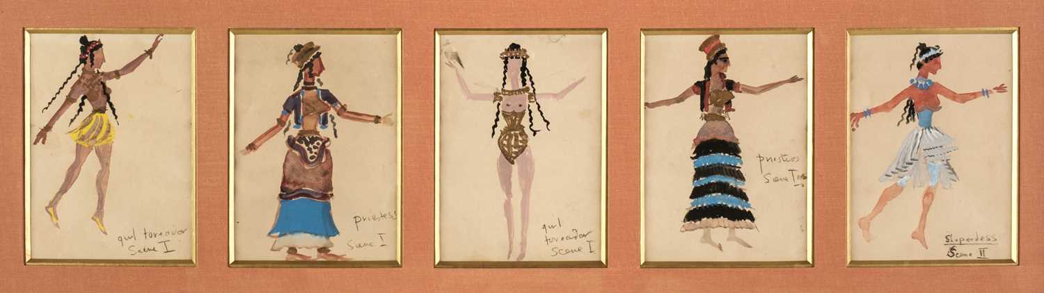 Lot 363 - Lambert (Isabel, 1912-1992). Five costume designs for the ballet Tiresias, circa 1950/51