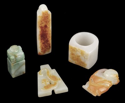 Lot 591 - Jade. Various Chinese jade carvings