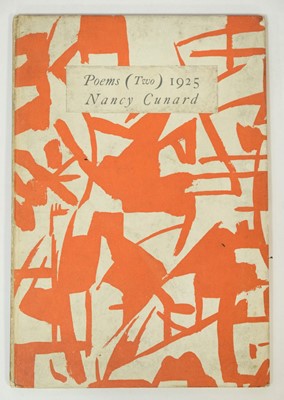 Lot 707 - Cunard (Nancy). Poems (Two) 1925, limited edition, 1930