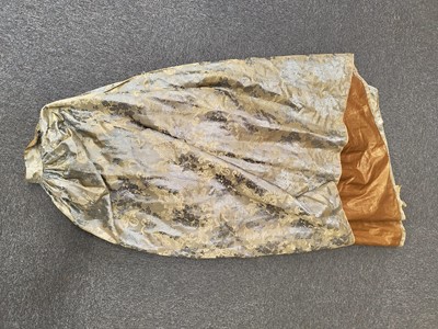 Lot 718 - Clothing.  A blue brocade skirt, circa 1850s, & other skirts, shoes, and waistcoats
