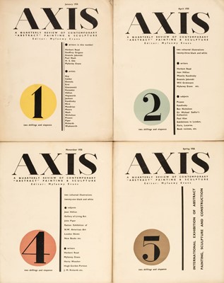 Lot 318 - Evans (Myfanwy, editor). Axis, A Quarterly Review of Contemporary Abstract Painting..., 1935-1937