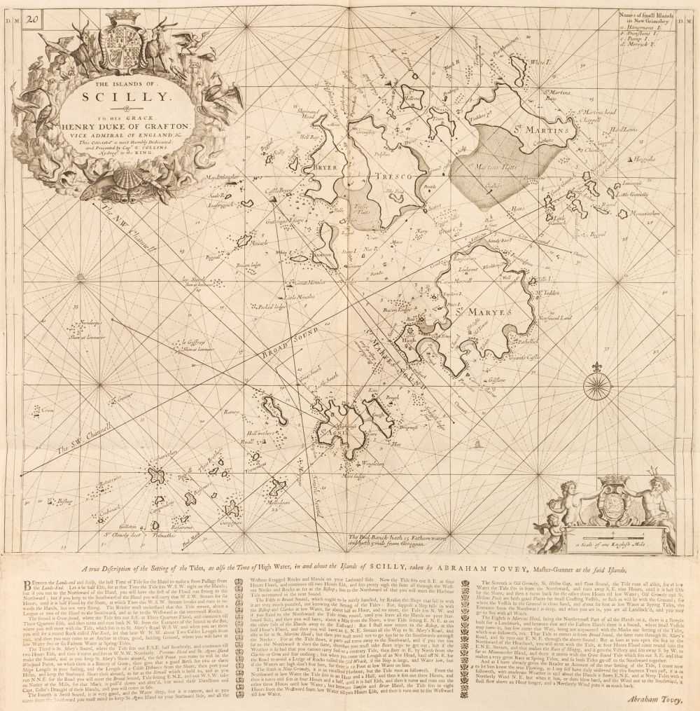 Lot 32 - Greenville Collins (Captain). Great Britain's Coasting Pilot..., William Mount & Thomas Page, 1744