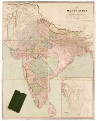 Lot 98 - India. Walker (John), This Newly Constructed and Extended Map of India..., 1825