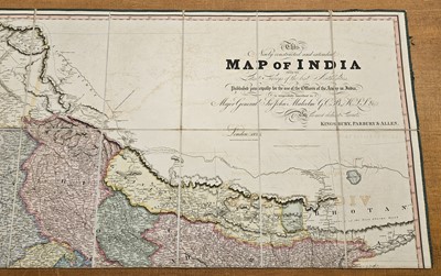 Lot 98 - India. Walker (John), This Newly Constructed and Extended Map of India..., 1825