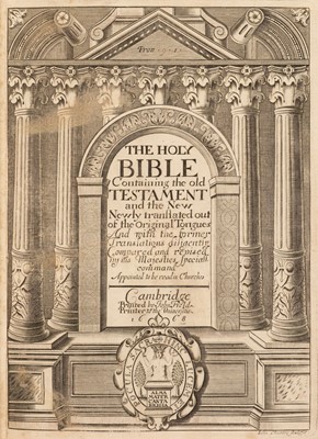 Lot 210 - Bible [English]. The Holy Bible containing the Old Testament and the New, Cambridge, 1668