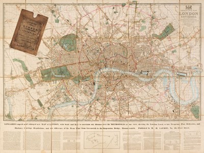 Lot 109 - London. Laurie (R. H.), Laurie's New Plan of London and its Environs..., 1845